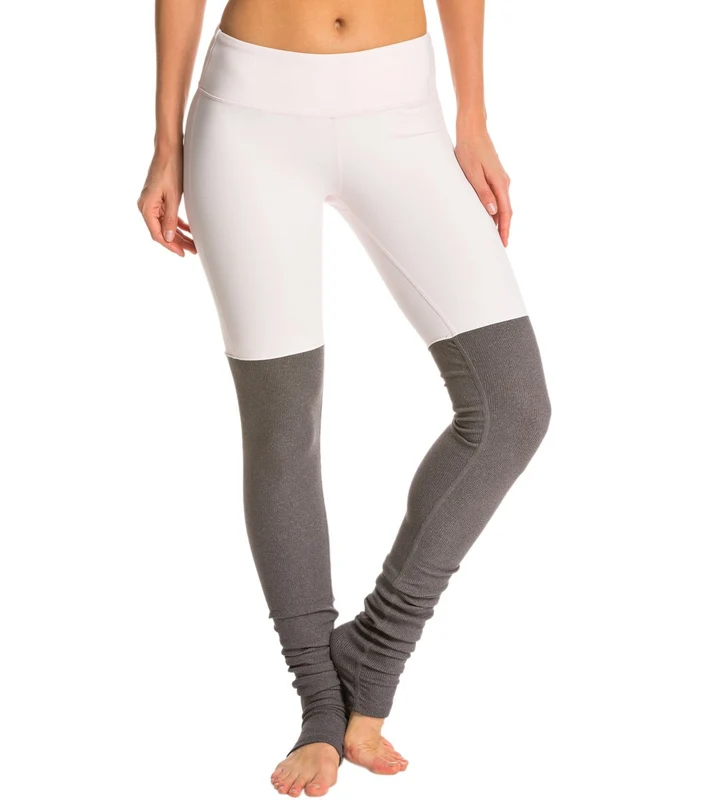 Alo Yoga Goddess Yoga Leggings Pink Cloud/Stormy Heather / L