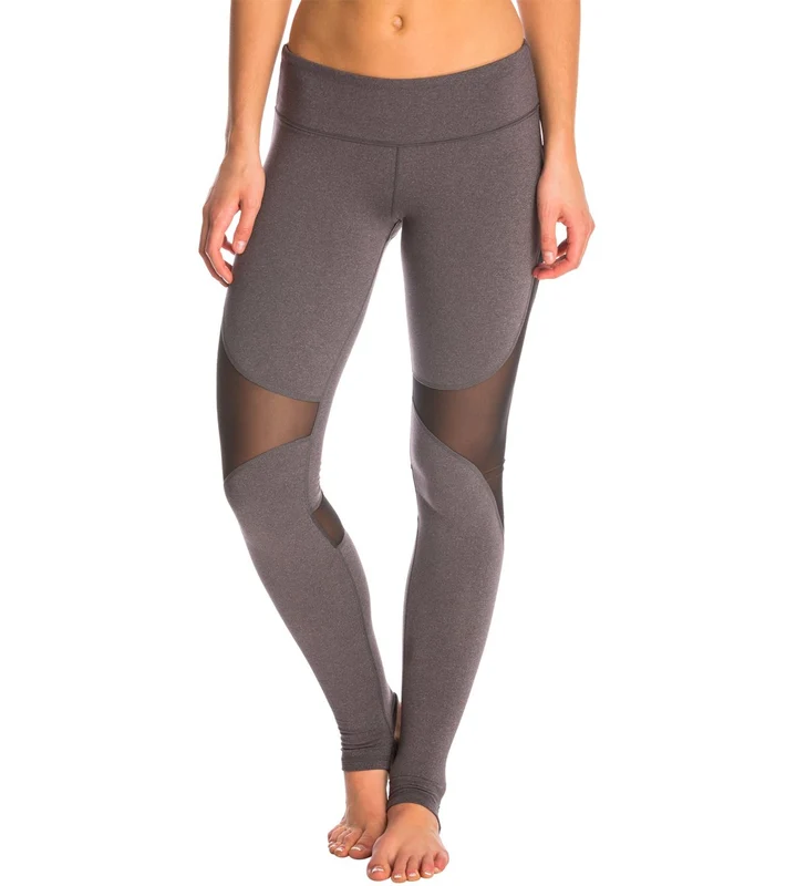 Alo Yoga Coast Stirrup Yoga Leggings Stormy Heather/Black / S