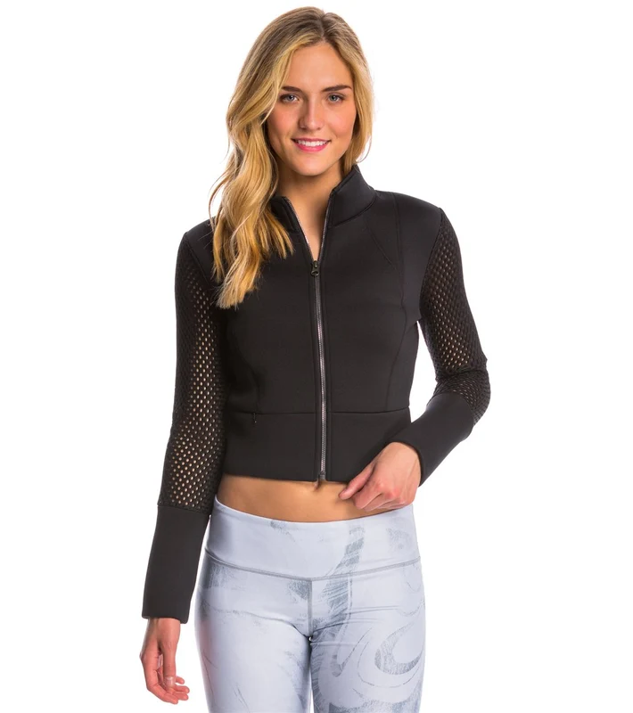 Alo Yoga Shell After Yoga Cropped Jacket Black / XS