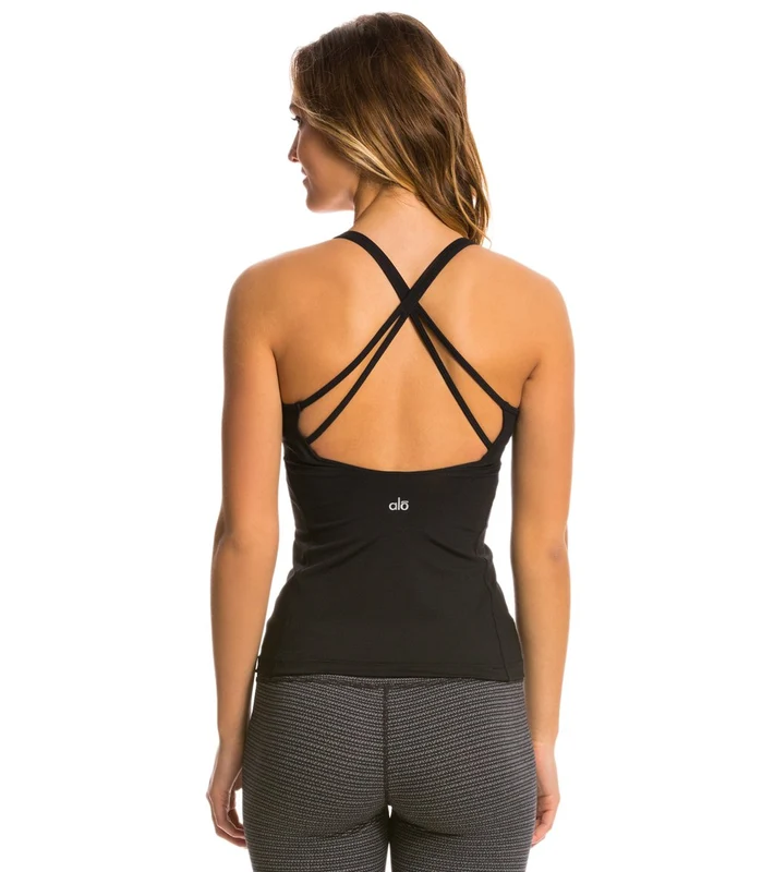 Alo Yoga Lotus Support Tank Top Black / M