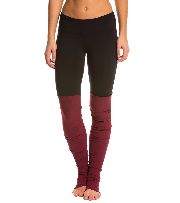 Alo Yoga Goddess Yoga Leggings Black/Deep Plum / XXS