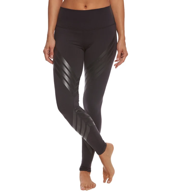 Alo Yoga High Waist Airbrush Yoga Leggings Black Glossy / XS