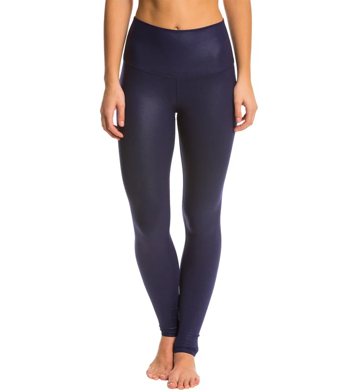 Alo Yoga High Waist Airbrush Yoga Leggings Rich Navy Glossy / M