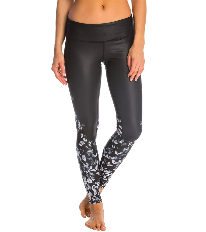 Alo Yoga Airbrush Yoga Leggings White Butterfly / M