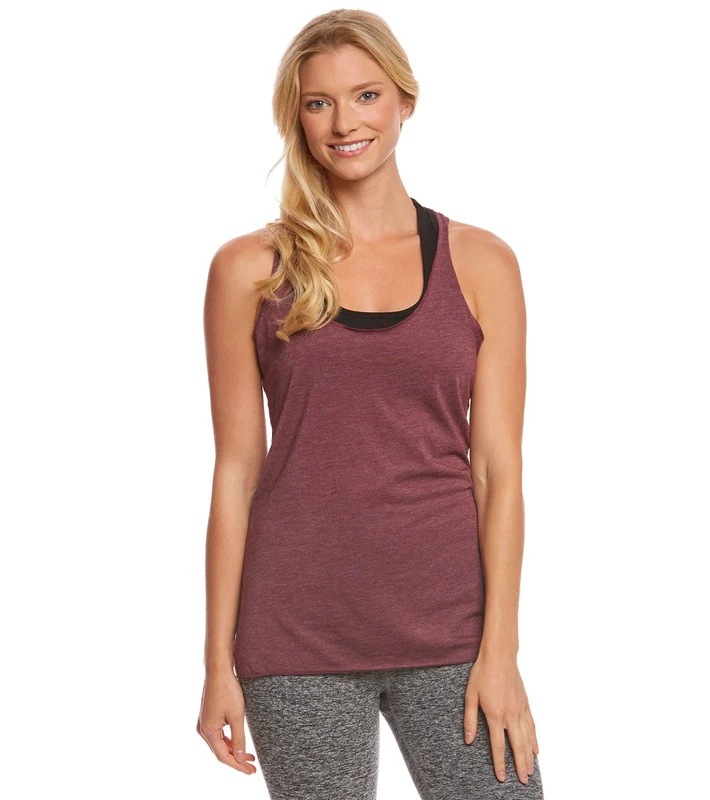 Bella + Canvas Triblend Racerback Workout Tank Top Maroon Triblend / M