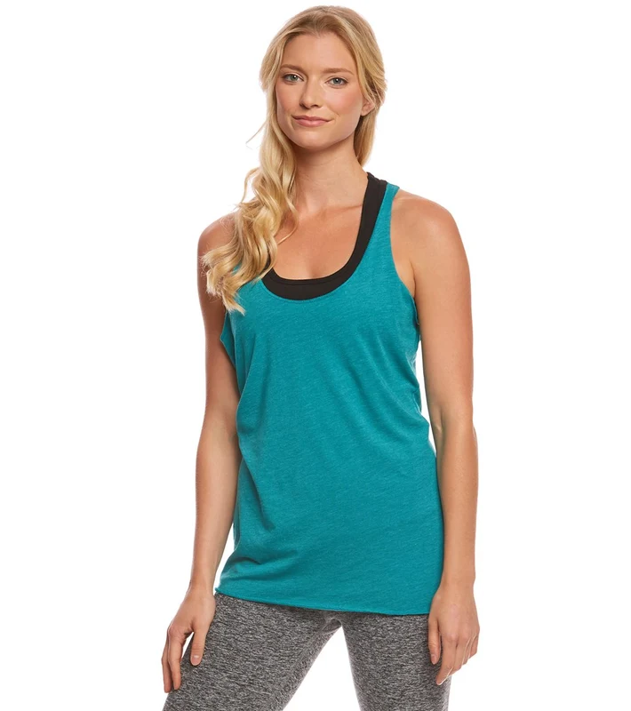 Bella + Canvas Triblend Racerback Workout Tank Top Teal Triblend / L