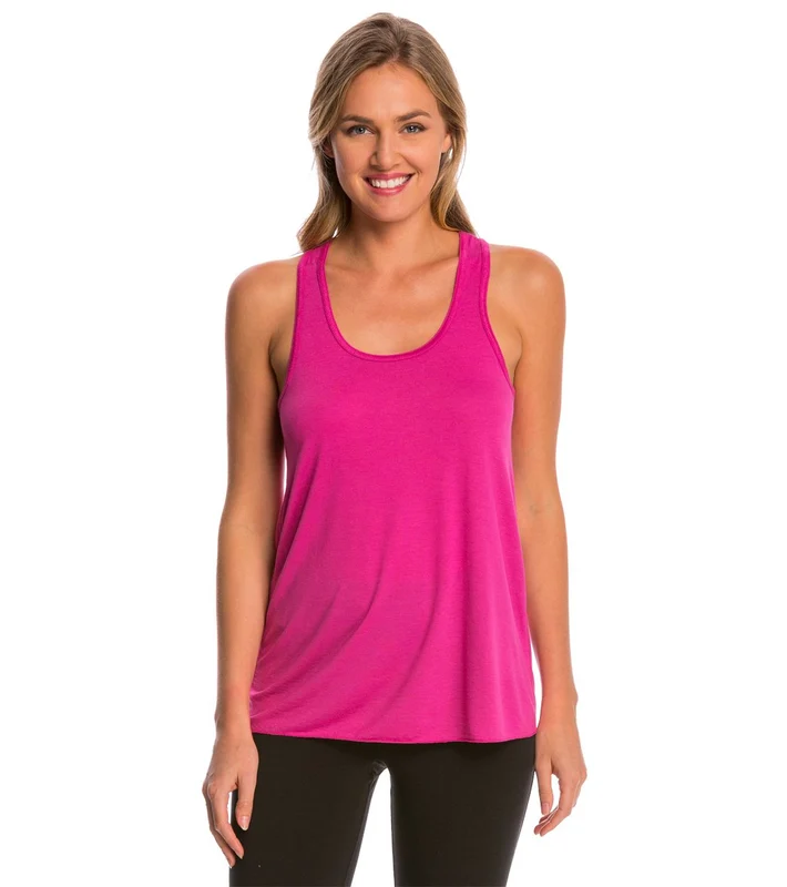 Bella + Canvas Flowy Racerback Workout Tank Top Berry / M