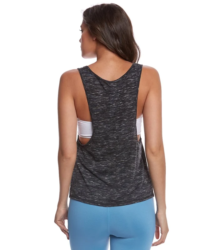 Alo Yoga Marina Muscle Tee Black Marble / L