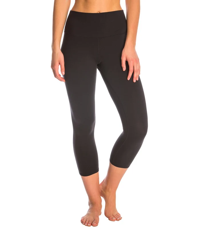 Alo Yoga High Waist Airbrush Yoga Capris Black / M