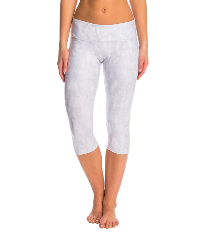 Alo Yoga Printed Airbrush Yoga Capris Vapor Python Glossy / XS