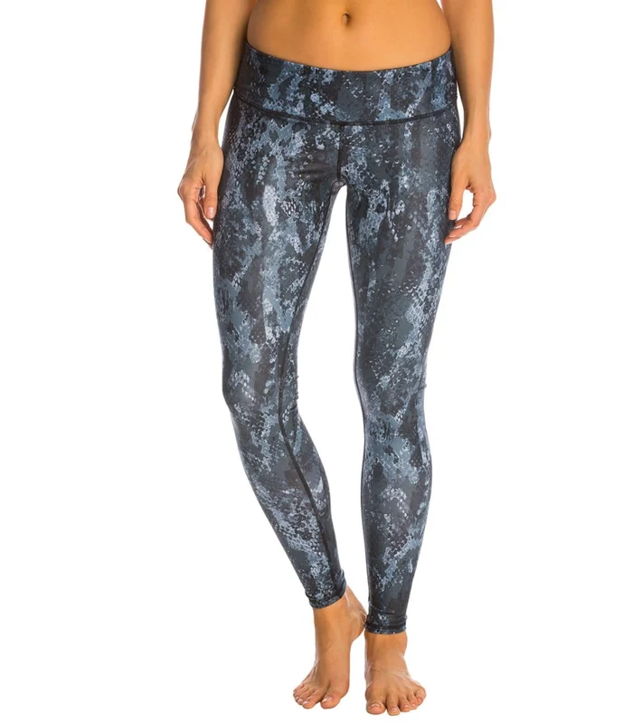 Alo Yoga Airbrush Yoga Leggings Black Python Glossy / S