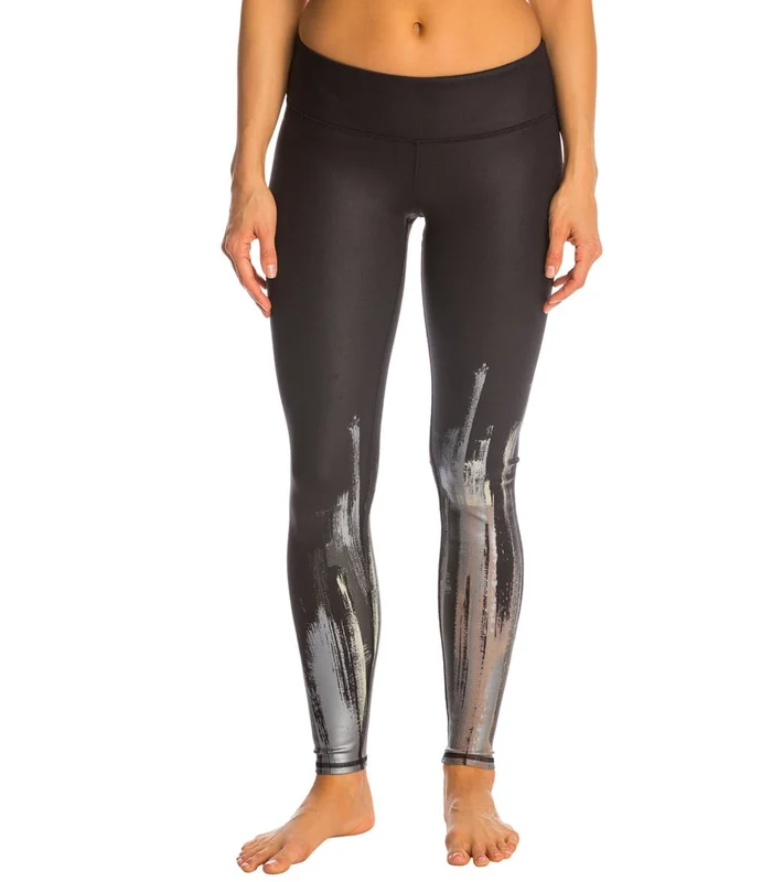 Alo Yoga Airbrush Yoga Leggings Black/Glow In the Dark / S