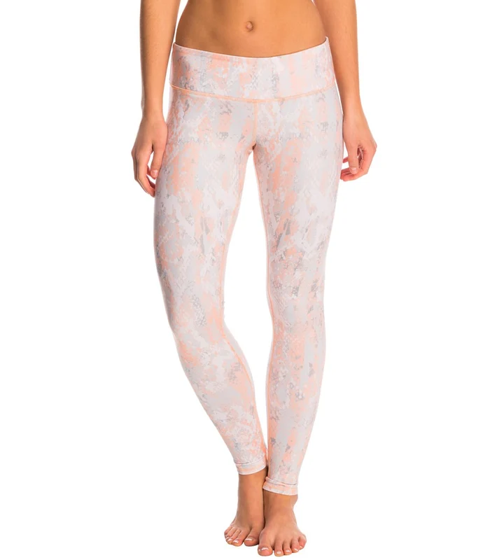 Alo Yoga Airbrush Yoga Leggings Tropical Peach Python Glossy / S