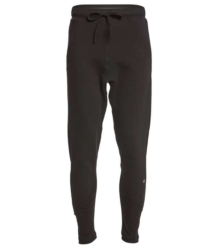 Alo Yoga Men's Zealous Workout Sweatpants Solid Black Triblend / XXL