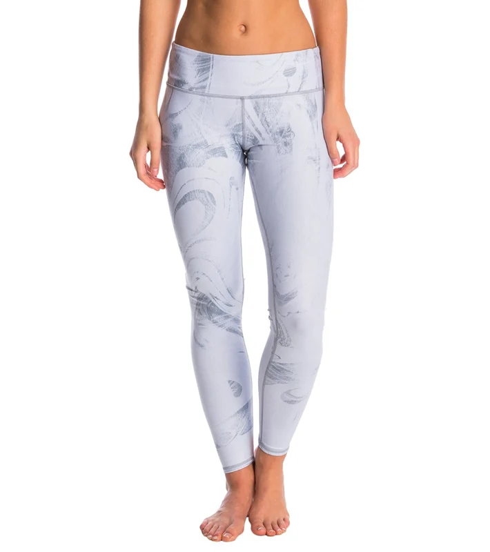Alo Yoga Airbrush Yoga Leggings White Marble Glossy / XXS