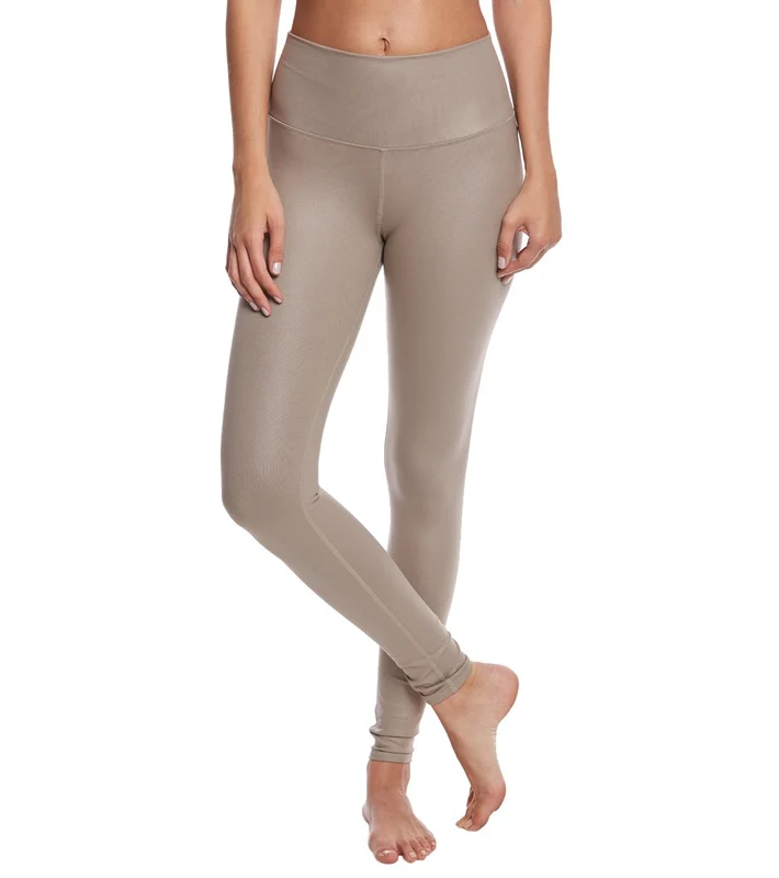 Alo Yoga High Waist Airbrush Yoga Leggings Gravel Glossy / M