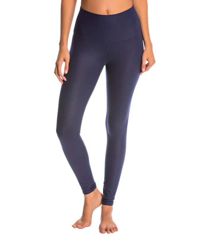 Alo Yoga High Waist Airbrush Yoga Leggings Rich Navy Glossy / S