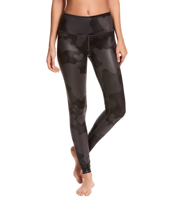 Alo Yoga High Waist Airbrush Yoga Leggings Black Camo / XXS