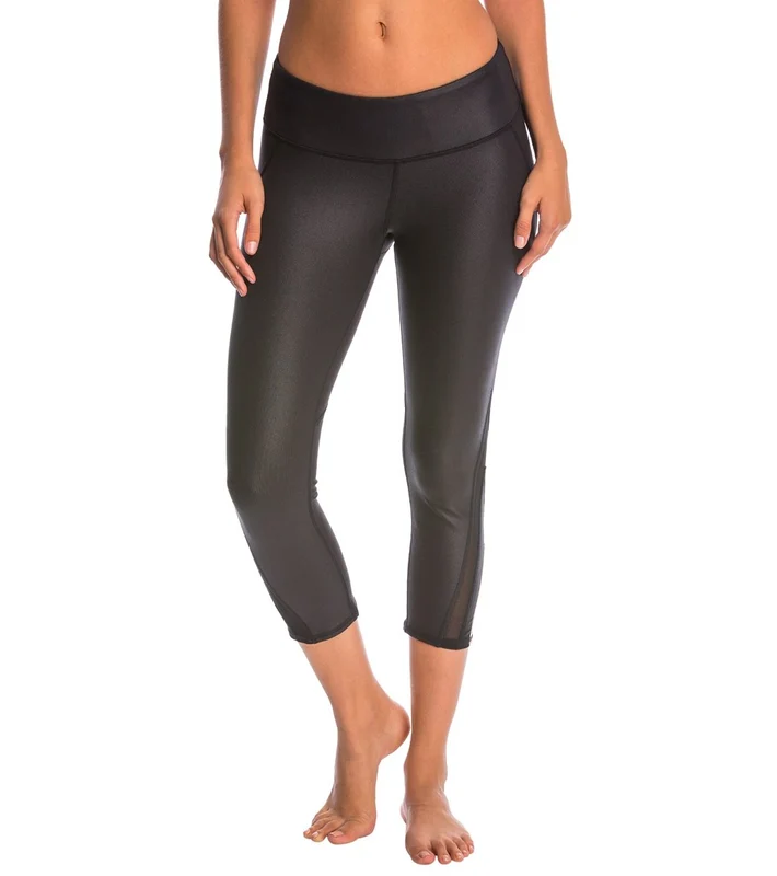 Alo Yoga Range Yoga Capri Black Glossy/Black/Buff / XS