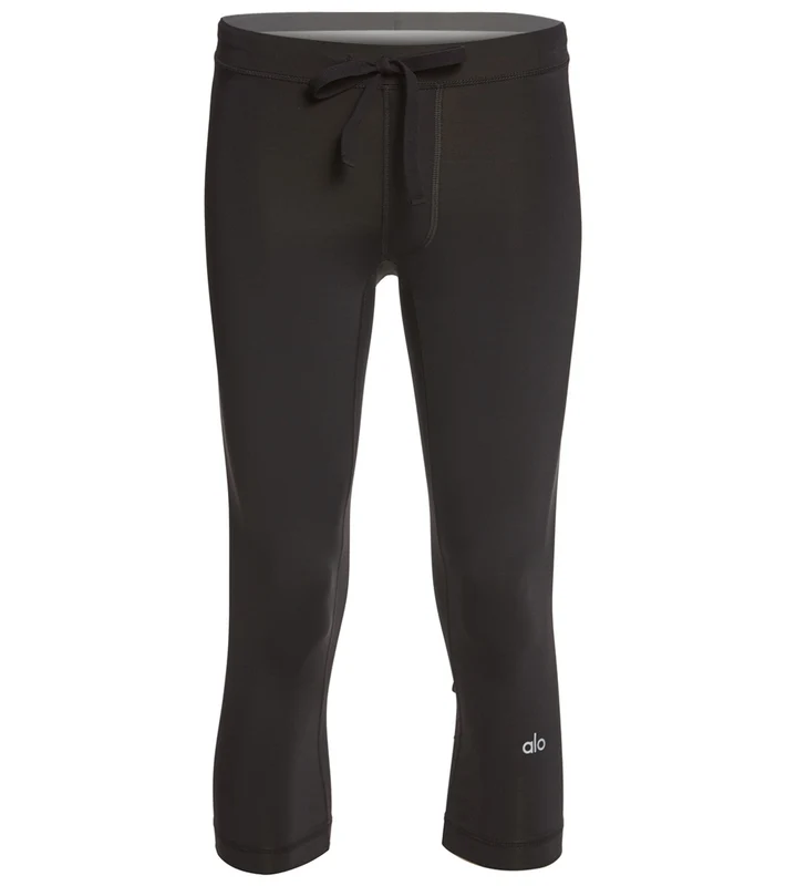 Alo Yoga Men's Warrior Compression Capris Black / L