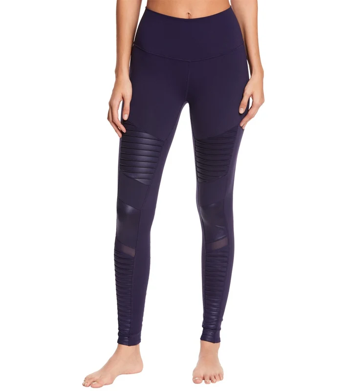 Alo Yoga High Waist Moto Yoga Leggings Rich Navy / XXS