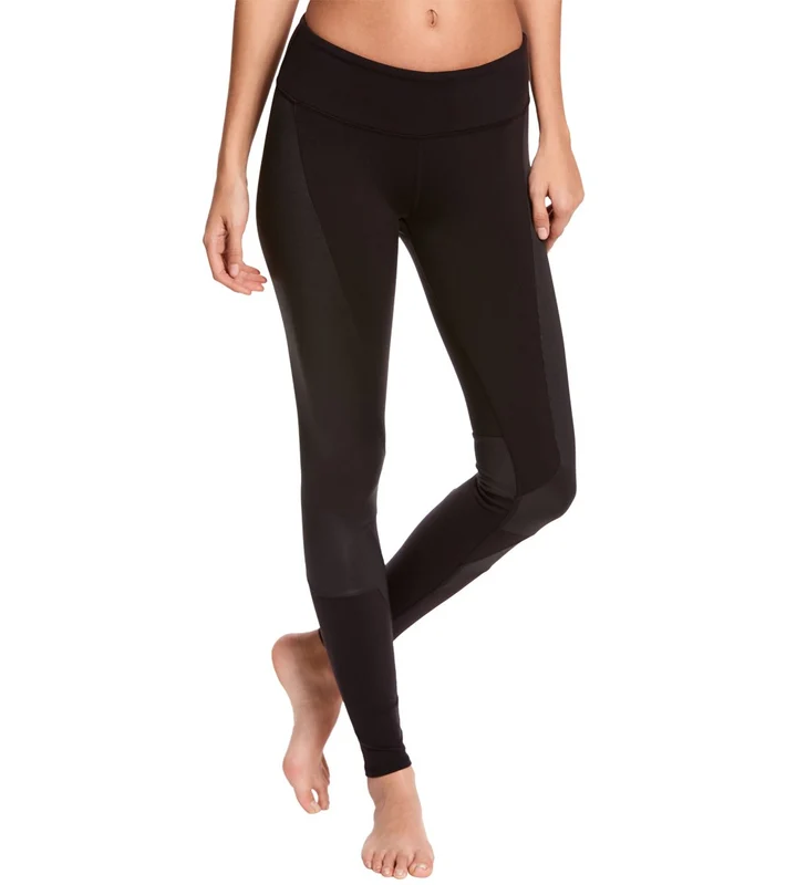 Alo Yoga Accelerate Yoga Leggings Black/Black Glossy / XS