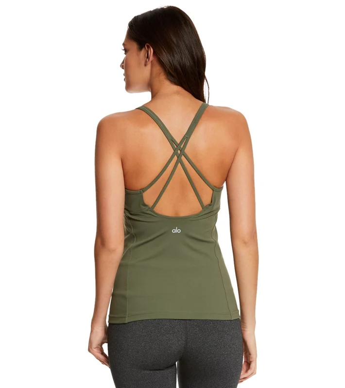 Alo Yoga Lotus Support Tank Top Jungle / XS