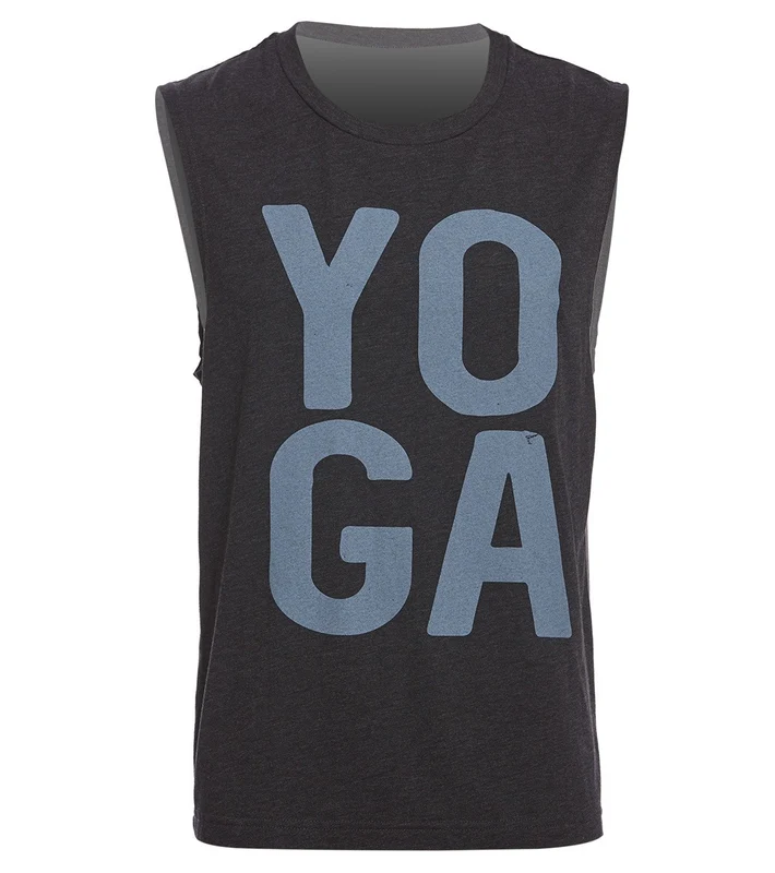 Alo Yoga Men's Guru Muscle Tee Charcoal Black/Yoga/Grey / S