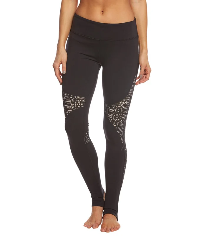 Alo Yoga West Coast Yoga Leggings Black/Buff / XXS