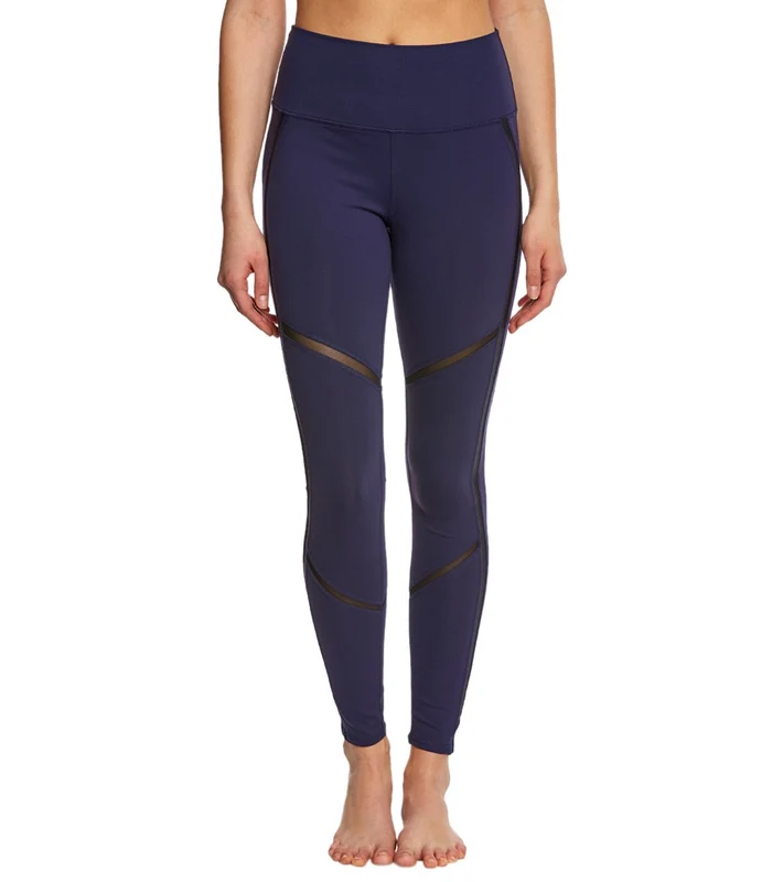 Alo Yoga High-Waist Continuity Yoga Leggings Rich Navy/Black Glossy / M