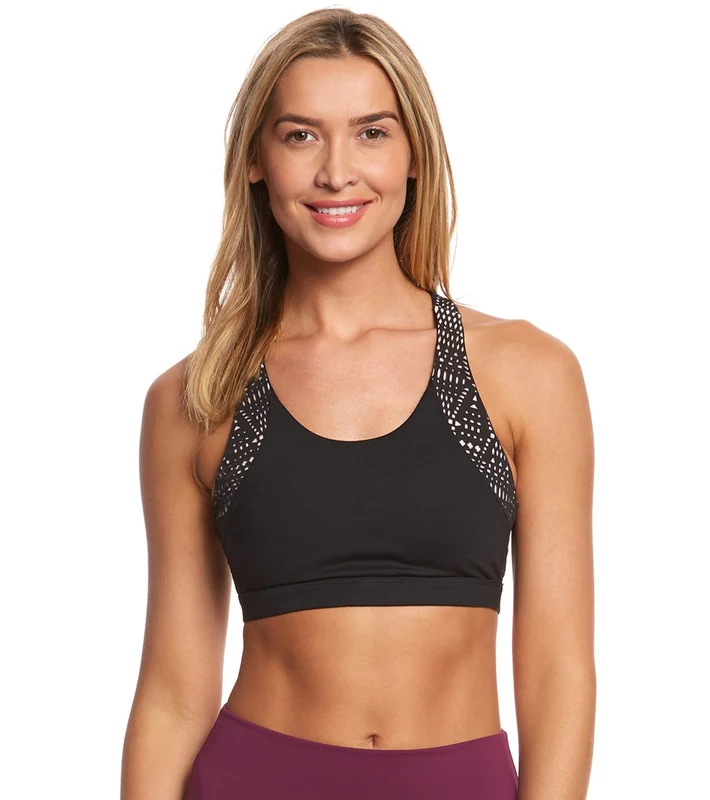 Alo Yoga Patina Yoga Sports Bra Black/Buff / S