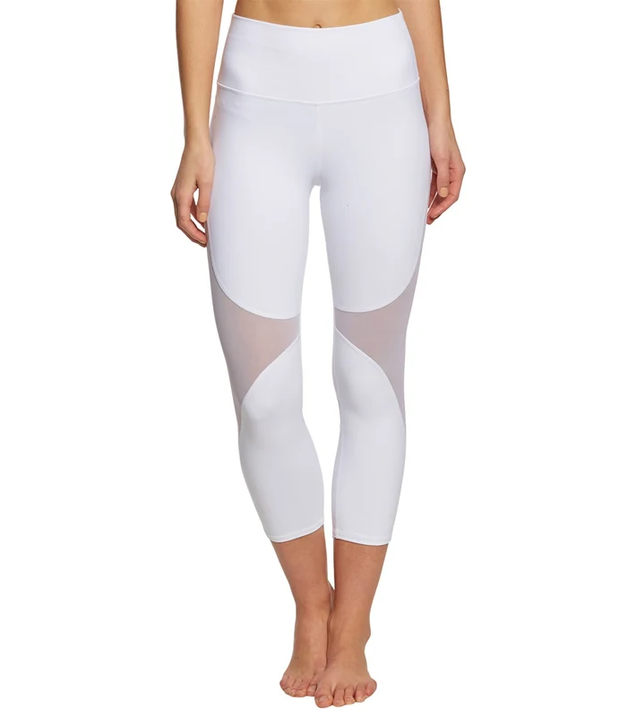 Alo Yoga High-Waist Coast Yoga Capris White / M