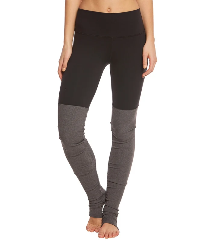Alo Yoga High Waisted Goddess Yoga Leggings Black/Stormy Heather / S