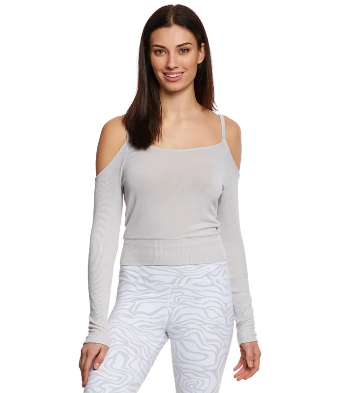 Alo Yoga Evolve Long Sleeve Yoga Crop Top Mist / XS
