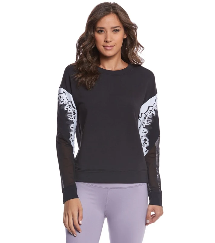 Alo Yoga Verse Yoga Long Sleeve Pullover Black Zinc / S