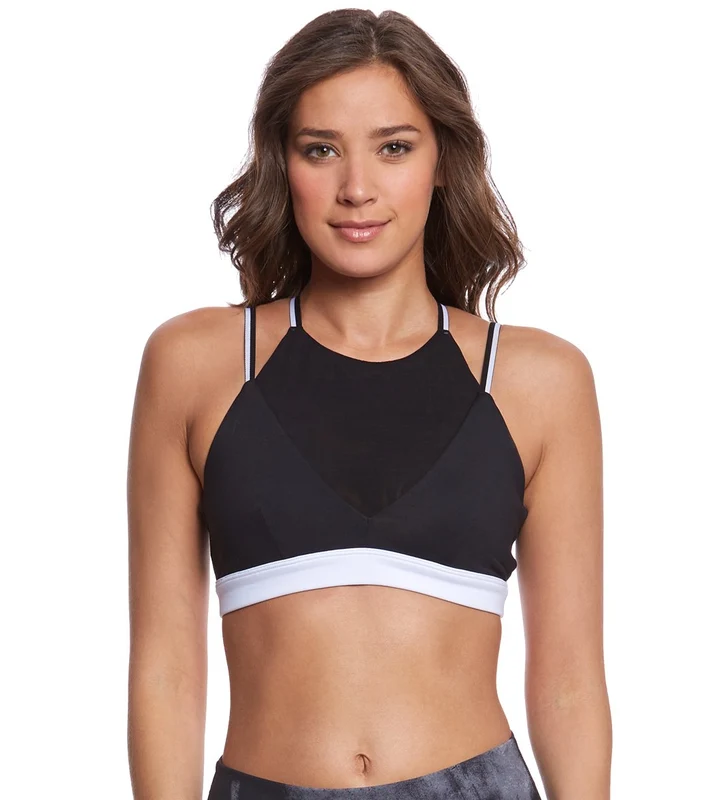 Alo Yoga Field Yoga Crop Top Black/White / XS