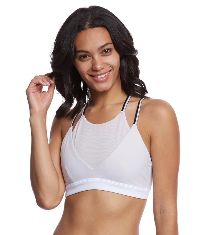 Alo Yoga Field Yoga Crop Top Zephyr/White / S