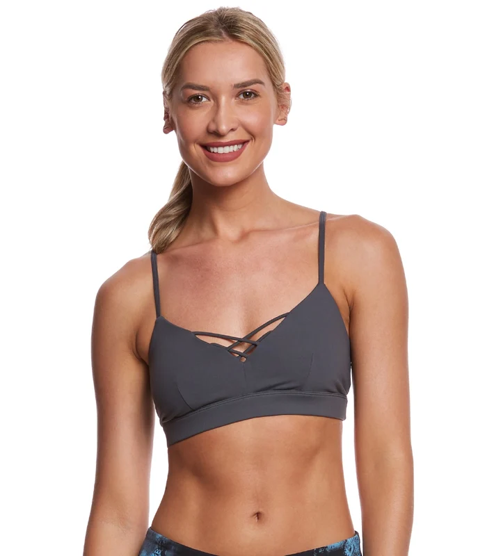 Alo Yoga Interlace Yoga Sports Bra Anthracite / XS