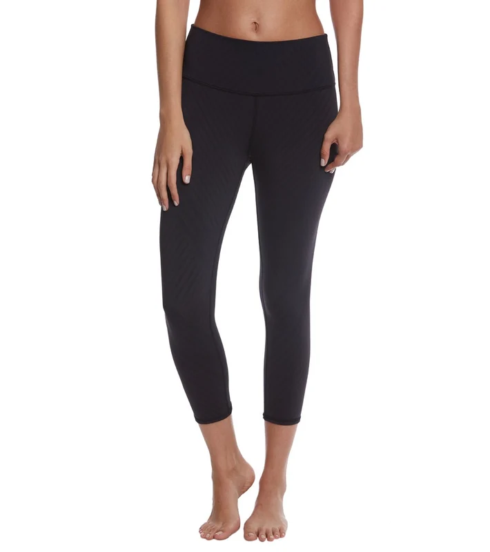 Alo Yoga Printed High Waisted Airbrush Yoga Capris Black Santa Fe / S