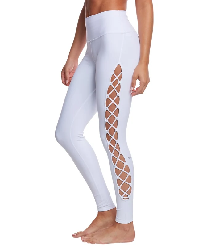 Alo Yoga Interlace Yoga Leggings White / L