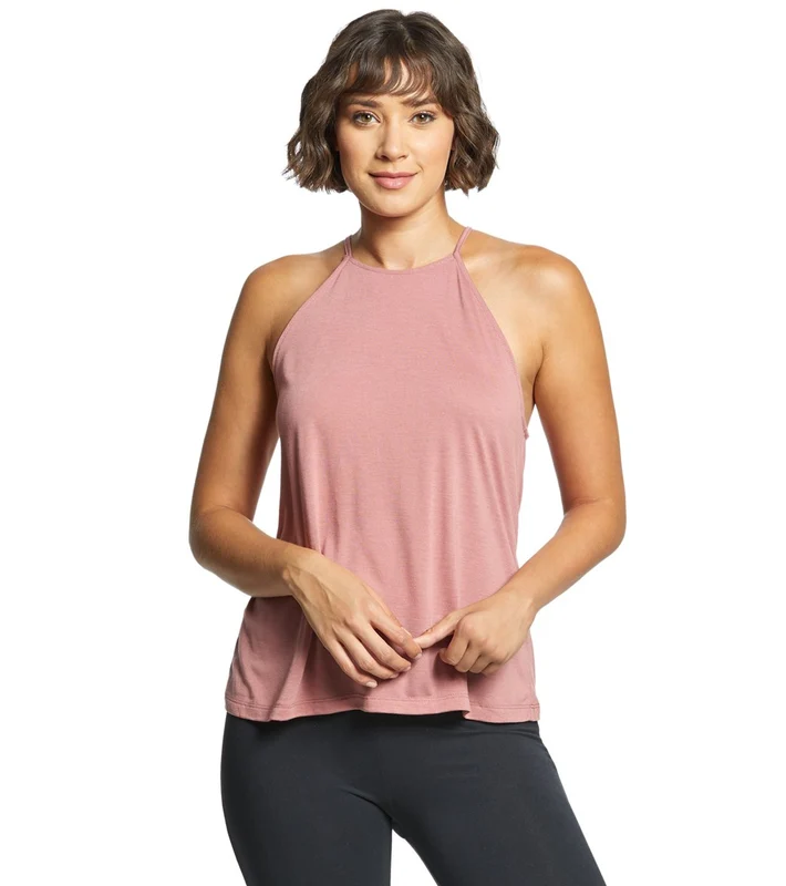 Bella + Canvas Flowy High Neck Tank Mauve / L