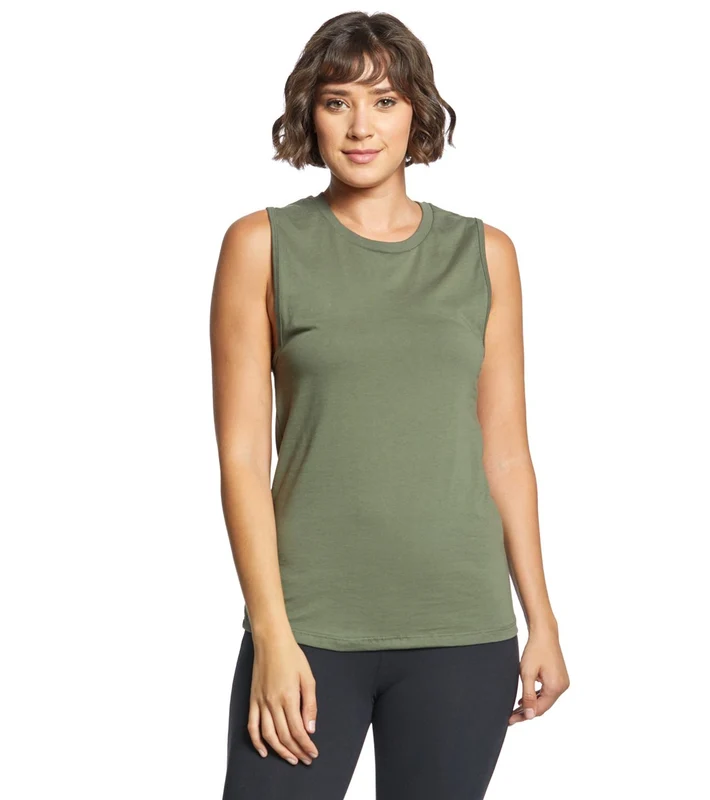 Bella + Canvas Jersey Muscle Tank Military Green / S