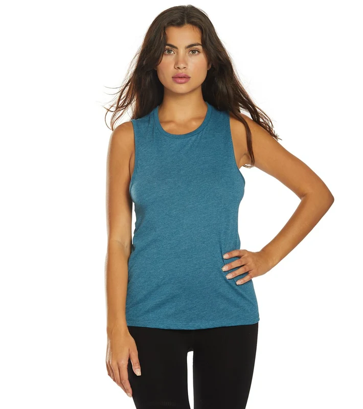 Bella + Canvas Jersey Muscle Tank Heather Deep Teal / XXL