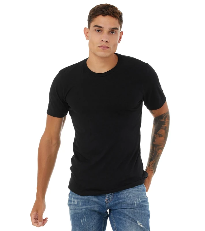 Bella + Canvas Triblend Crew Tee Solid Black Triblend / XL