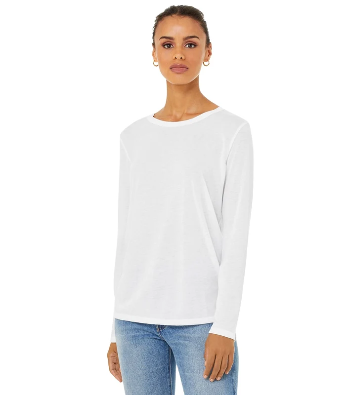 Bella + Canvas Daily Long Sleeve Tee White / S