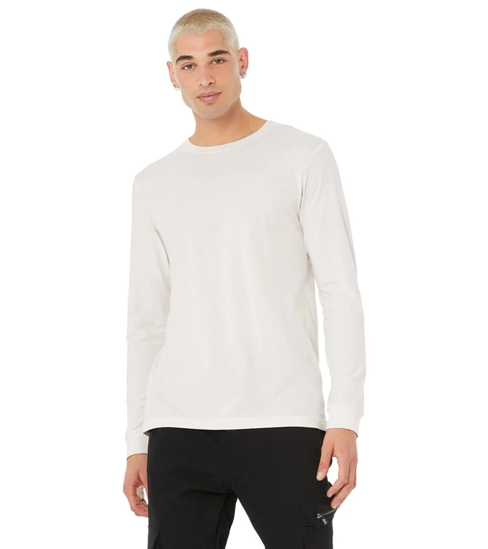 Bella + Canvas Sueded Airlume Long Sleeve Tee Vintage White / S