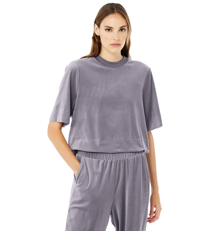 Bella + Canvas Velour Cult Tee Chess Grey / XS