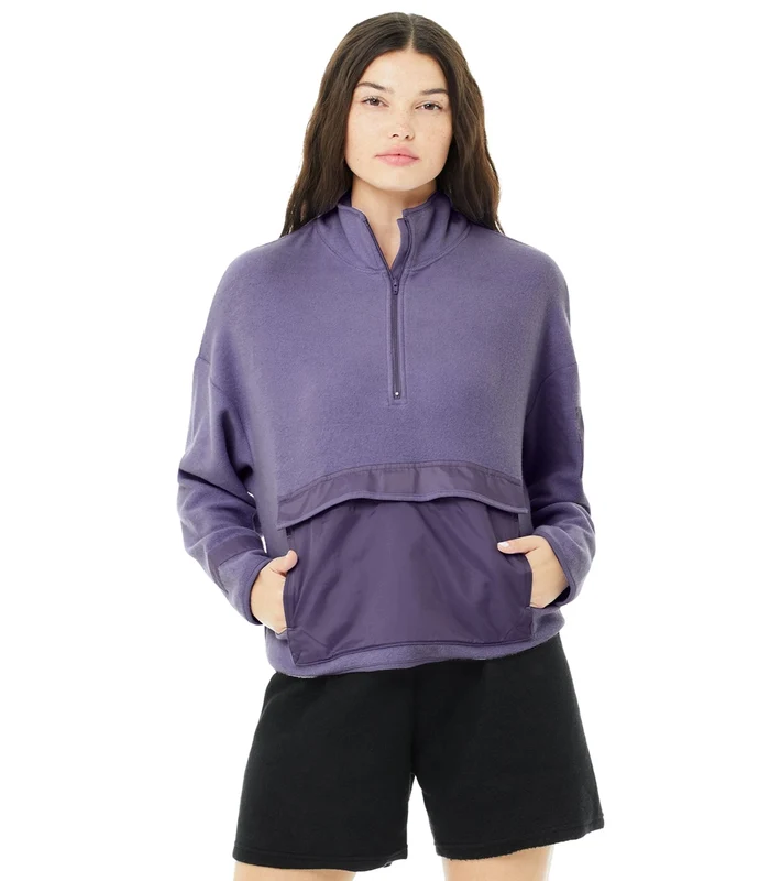 Bella + Canvas Sueded 1/2 Zip Pullover Ink / S