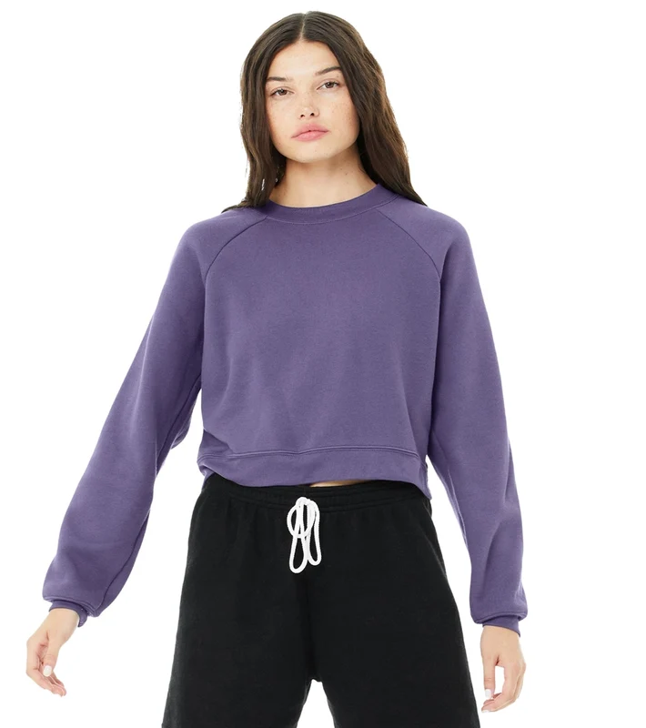 Bella + Canvas Raglan Sweatshirt Wisteria / M