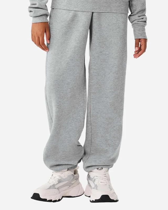 BELLA + CANVAS 3738Y Youth Sponge Fleece Sweatpants - Athletic Heather Gray-Light / Youth S